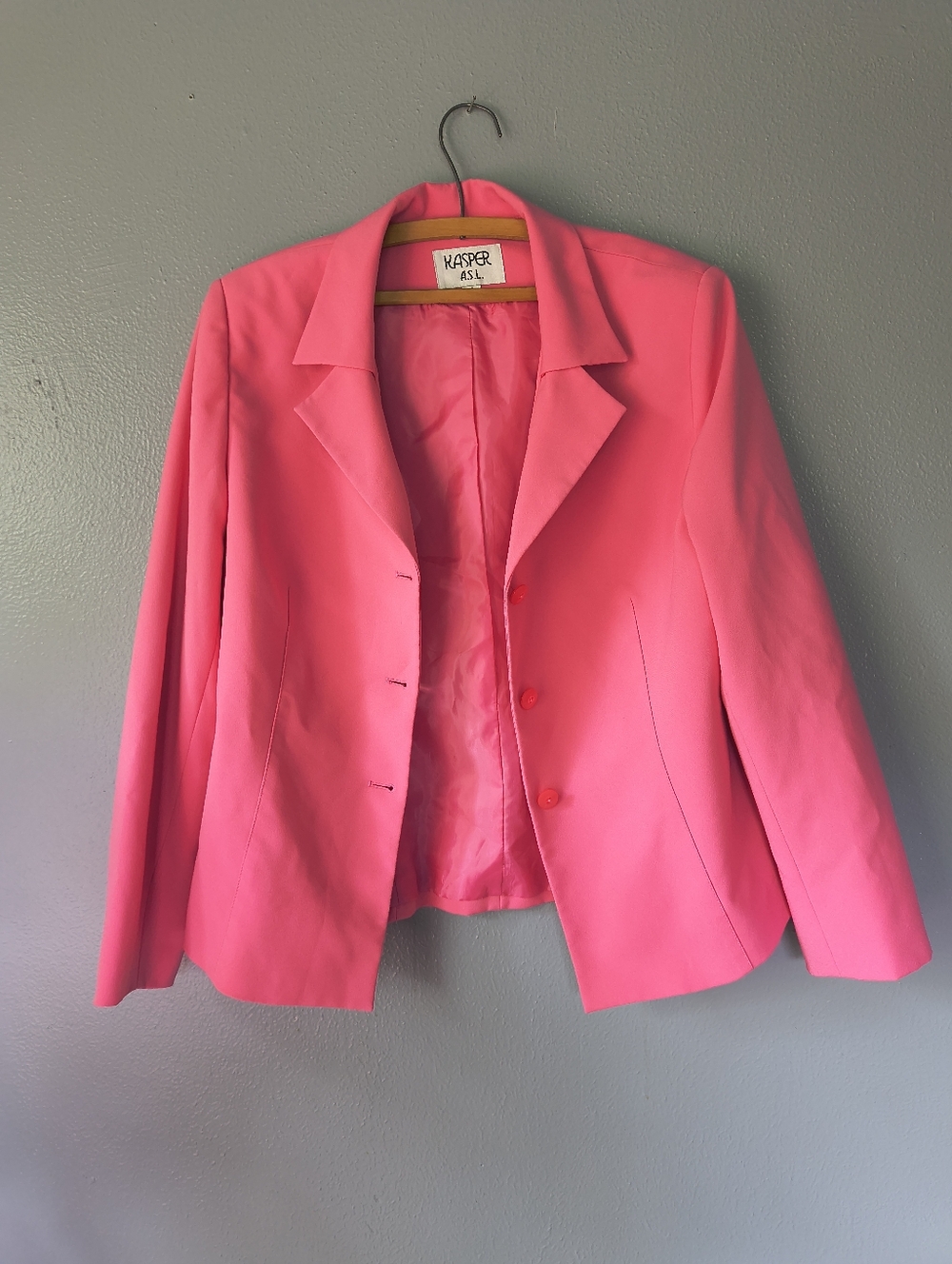 Kasper Bright Pink Women's Tailored Blazer Jacket